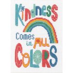 Mini Kindness Colors Counted Cross Stitch Kit (image for) Mini Kindness Colors Counted Cross Stitch Kit